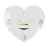 Personalized Acrylic Wall Clock with Heart Shape